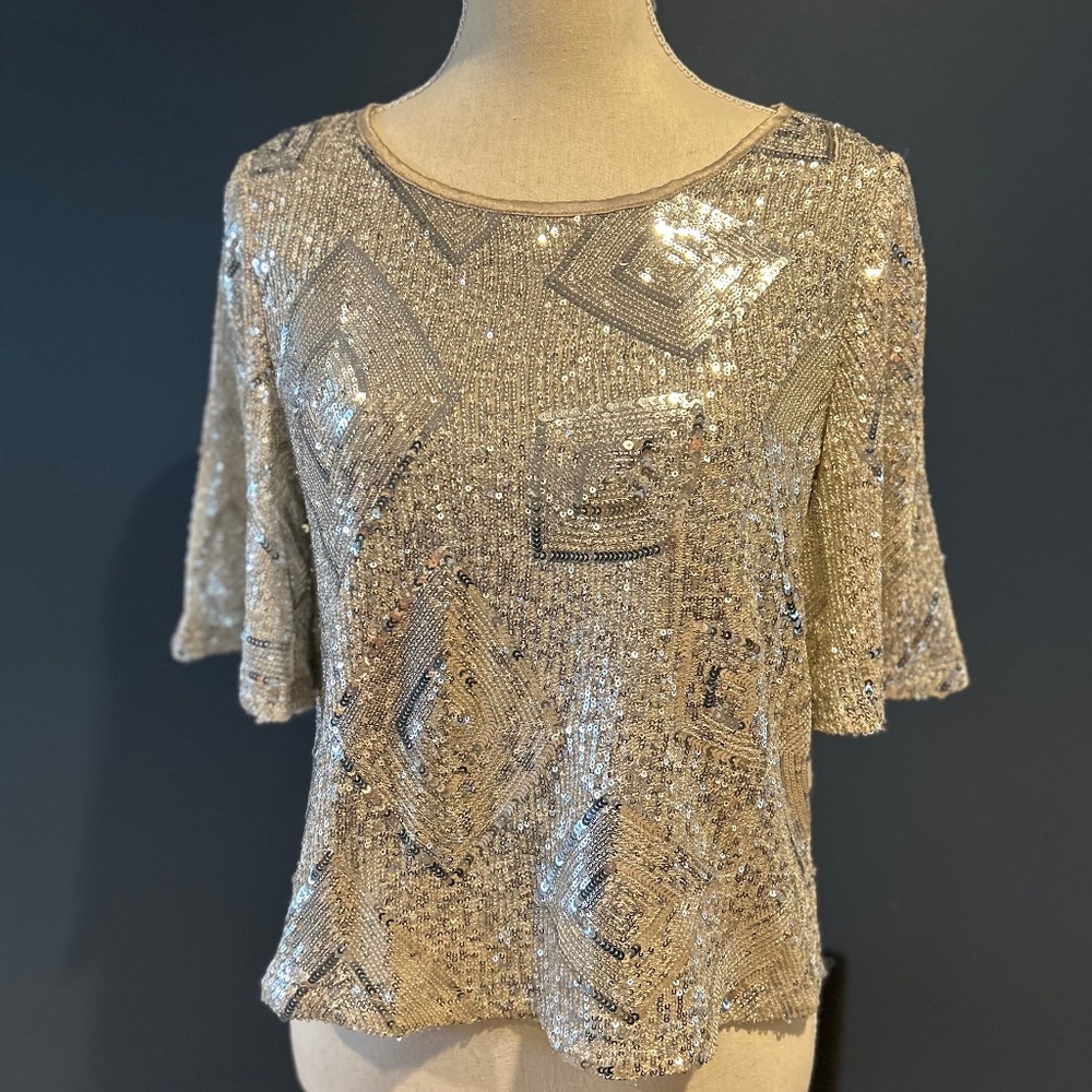 Sequin Skies are Blue Top